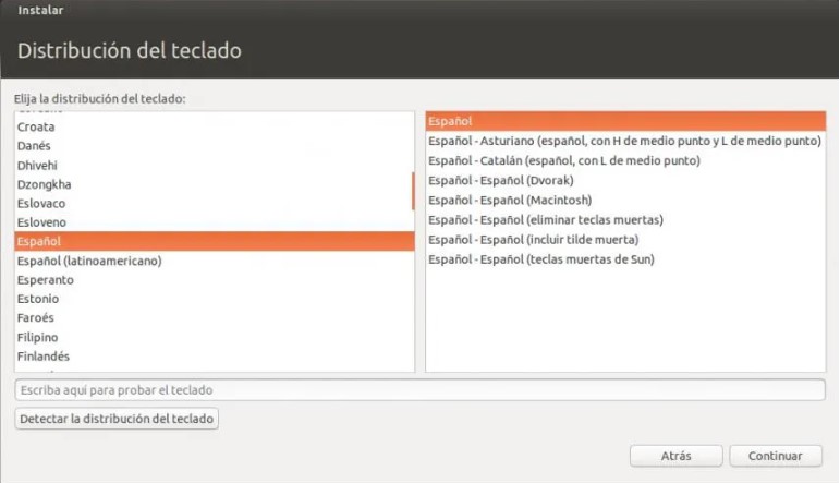 Idioma teclado Ubuntu